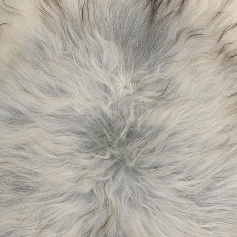 Natural Grey Icelandic Sheepskin - Long Hair