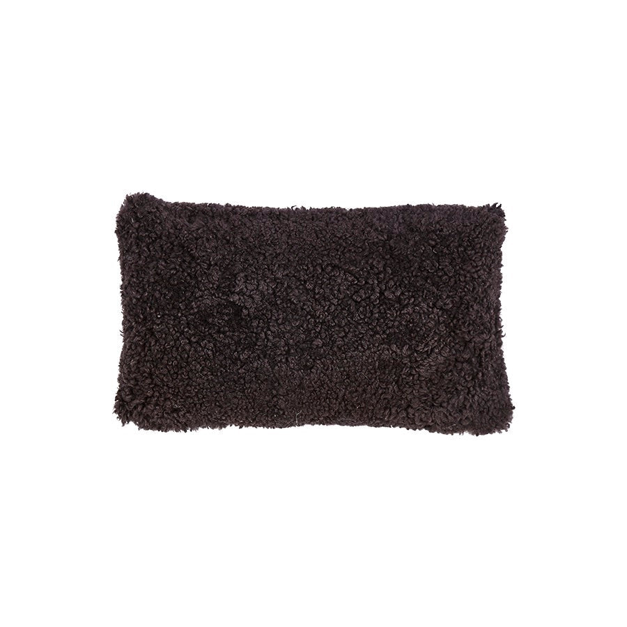 Shearling Rectangle Cushion - Graphite