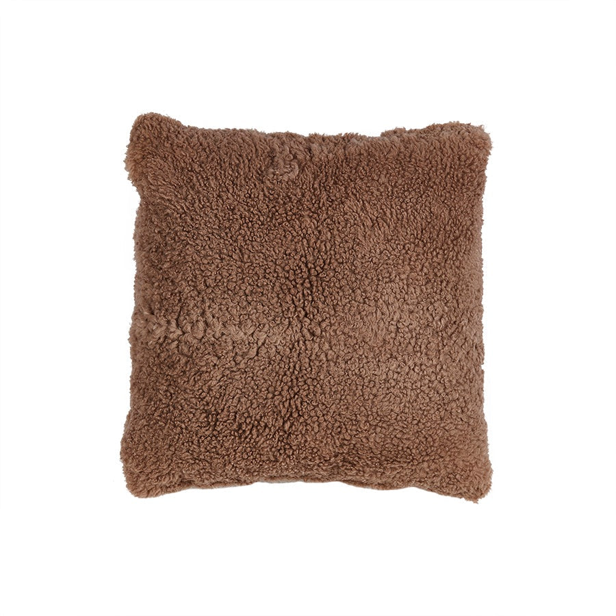 Shearling Square Cushion - Camel 60cm