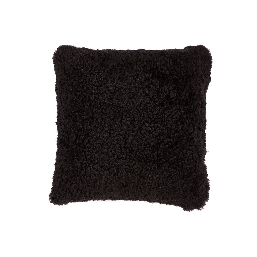 Shearling Square Cushion - Graphite 50cm